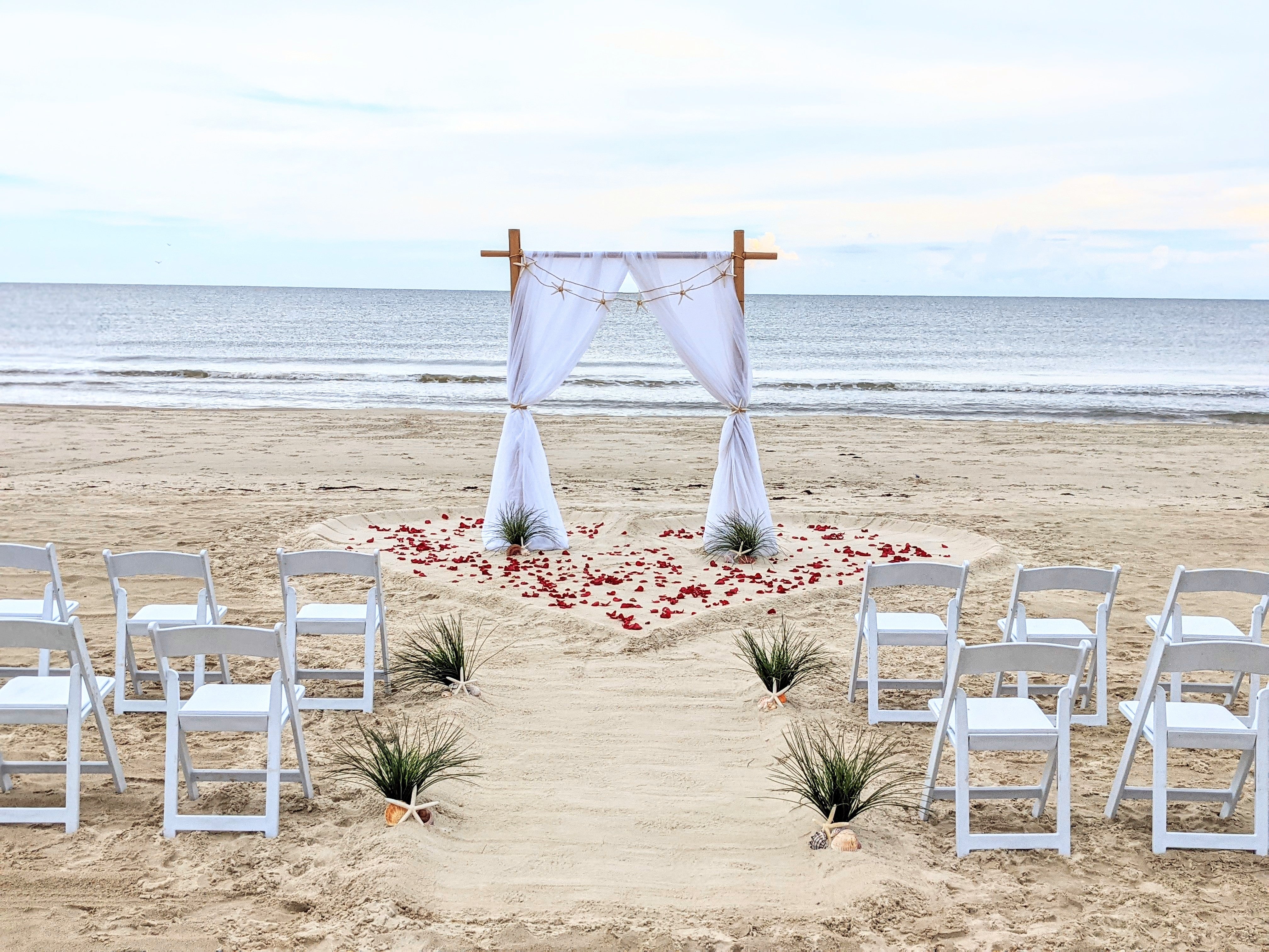 starfish and seashell aisle marker rental in panama city beach