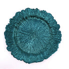 Teal reef charger wedding decor rental in panama city beach