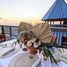 terracotta compote vase centerpiece panama city beach wedding boho
