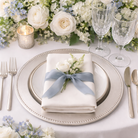 solid silver charger plate rental with raised beaded edge in panama city beach 30a