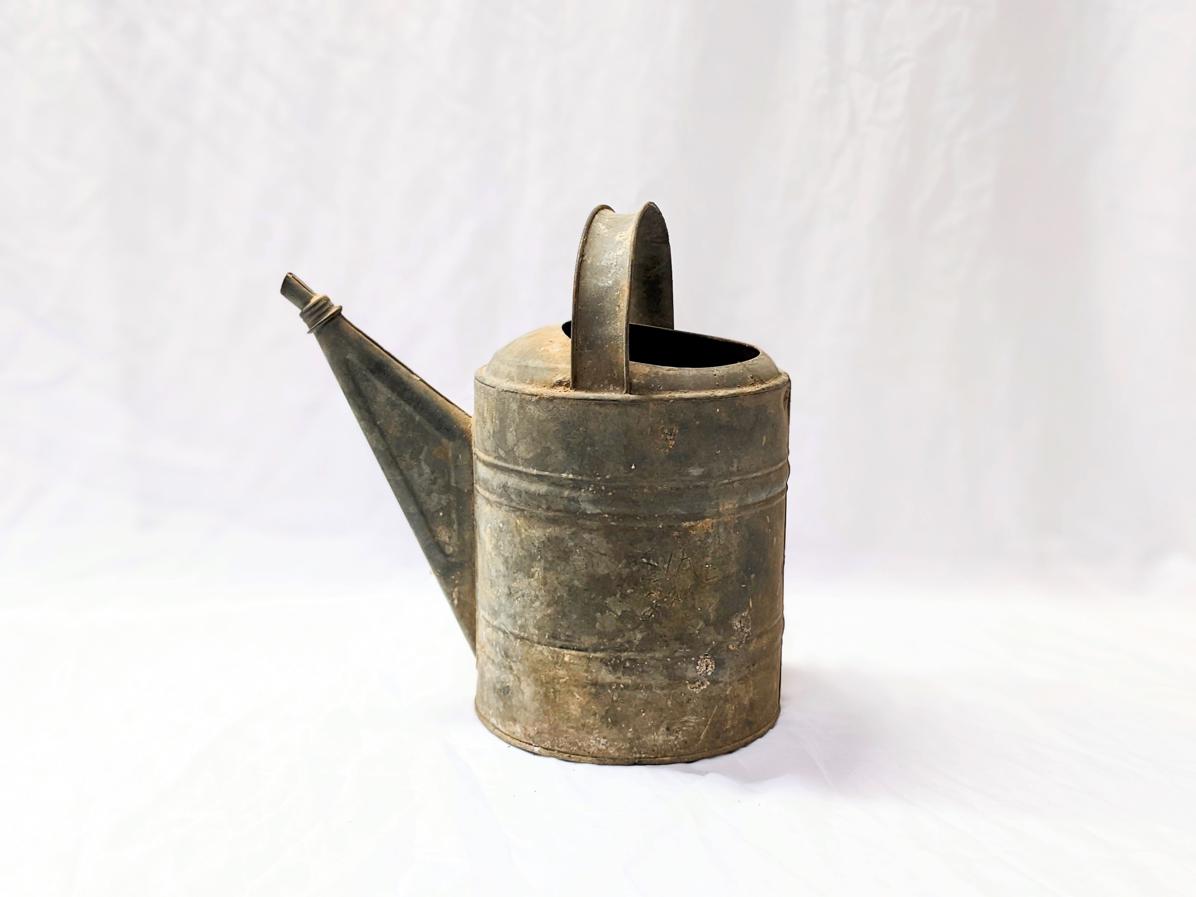 vintage watering can metal with handle rustic vintage decor for wedding event party or special occasion