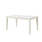 White rectangular table on a white background