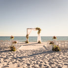 white pillar aisle entry marker rental panama city beach