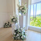 white pillar aisle entry marker rental panama city beach