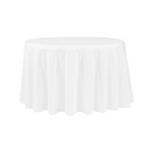 Tablecloth polyester round white commercial grade wedding party event rental panama city beach
