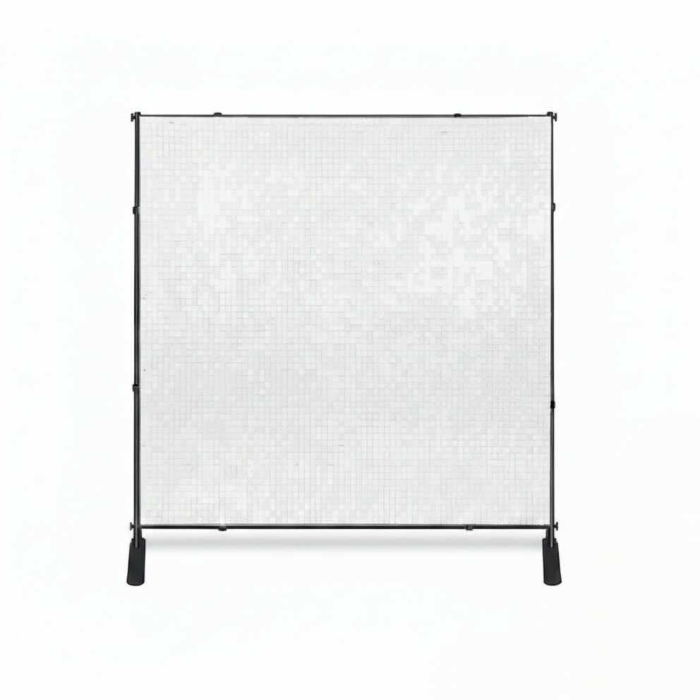 white shimmer wall backdrop rental in panama city beach
