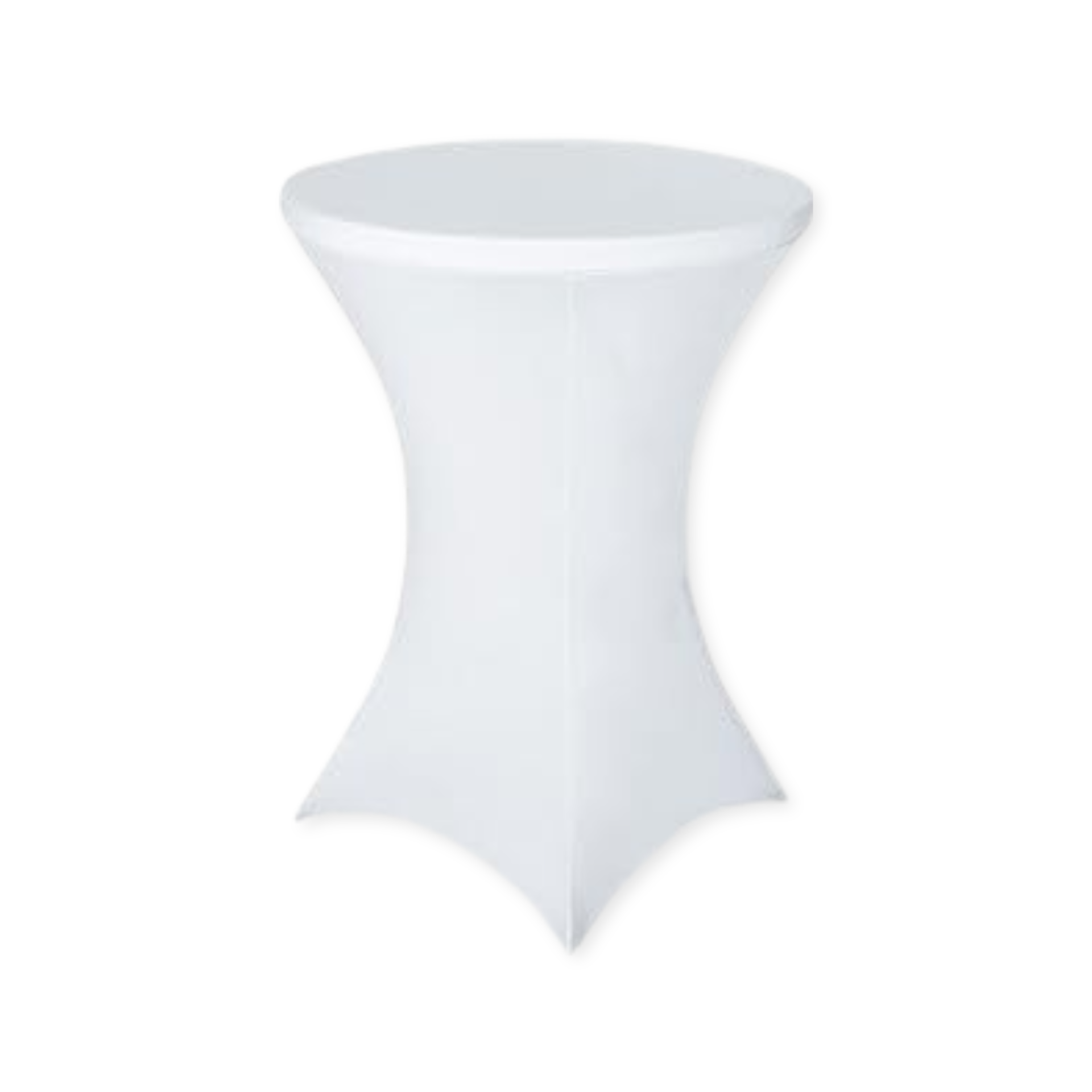 Spandex white round cocktail table panama city beach wedding party event rental