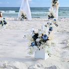 wooden floral box aisle marker rental