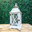 white rustic lantern rental for weddings and parties in panama city beach florida