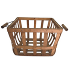 wooden basket crate handles wedding party picnic event decor 