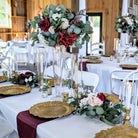 wooden tapered candle holder gold with hurricane shade rental in panama city beach