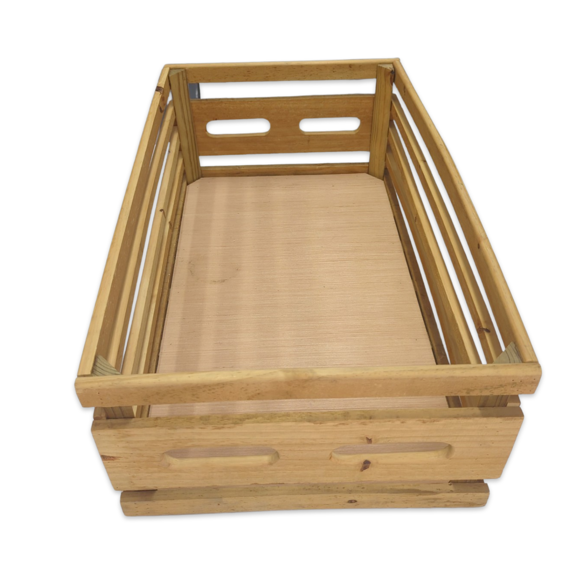 large or oversized wooden crate with honey stain for flowers or party favors for wedding party or special occasion