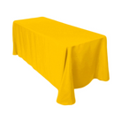 Tablecloth polyester rectangle yellow commercial grade wedding party event rental panama city beach