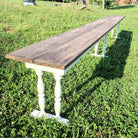 10' Vintage Farmhouse Ceremony Bench Seating - The Wedding Shop