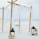 4 post bamboo beach wedding arbor arch rental in Panama City Beach FL
