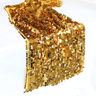 Large Sequin Table Runner Gold - The Wedding Shop