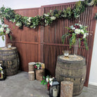 Weathered Cedar Shutter Backdrop - The Wedding Shop