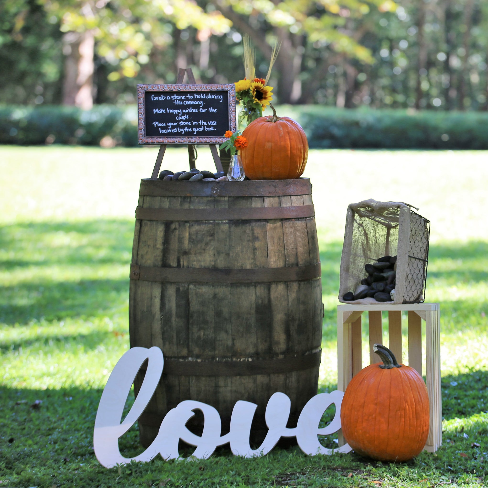 Whiskey or Wine Barrel Event Decor Rental - The Wedding Shop
