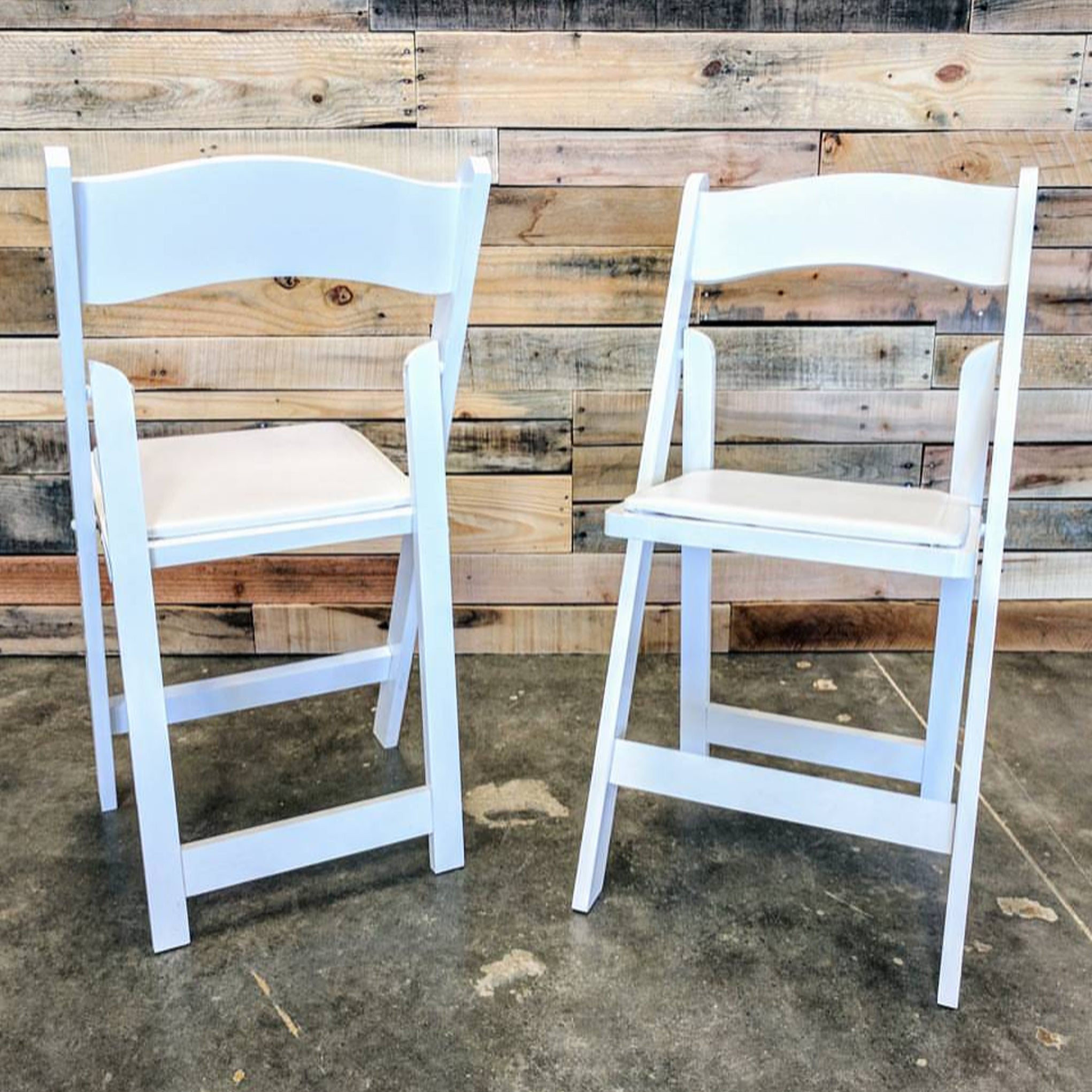 Padded White Folding Wedding Chair – The Wedding Shop